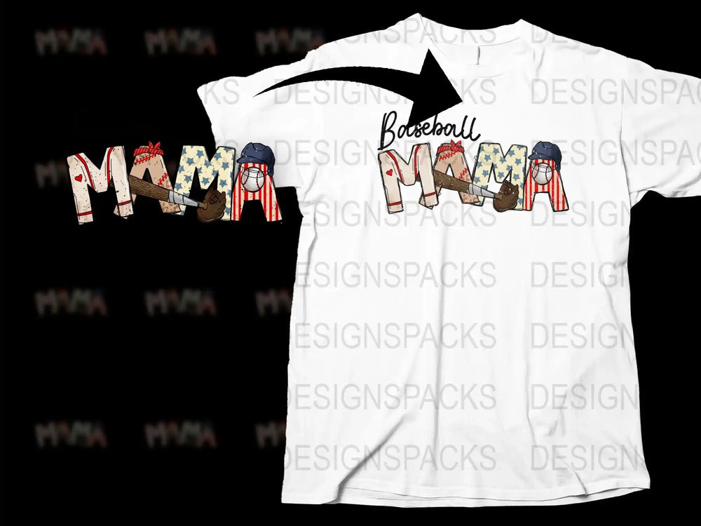 Baseball Themed T-Shirt with American Flag and High Heels Design, Stylish Sports Tee for Women, Casual Summer Top