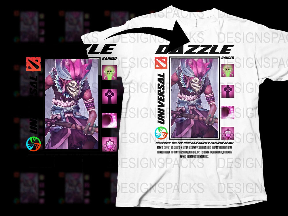 Colorful Dazzle Ranger Graphic T-Shirt, Anime Style Streetwear, Unisex Fashion Tee, Vibrant Character Design Shirt