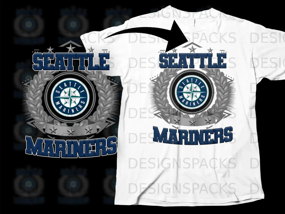 Seattle Mariners Star Emblem Design T-Shirt