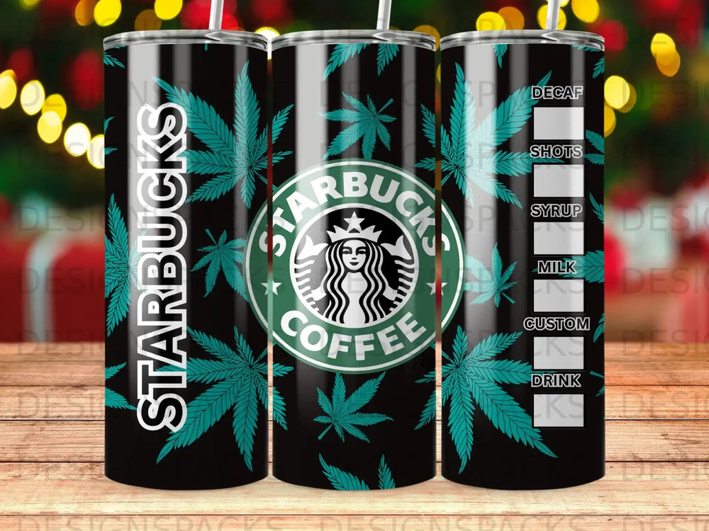 Starbucks Coffee Cannabis Leaf Black Drink Tumbler product type