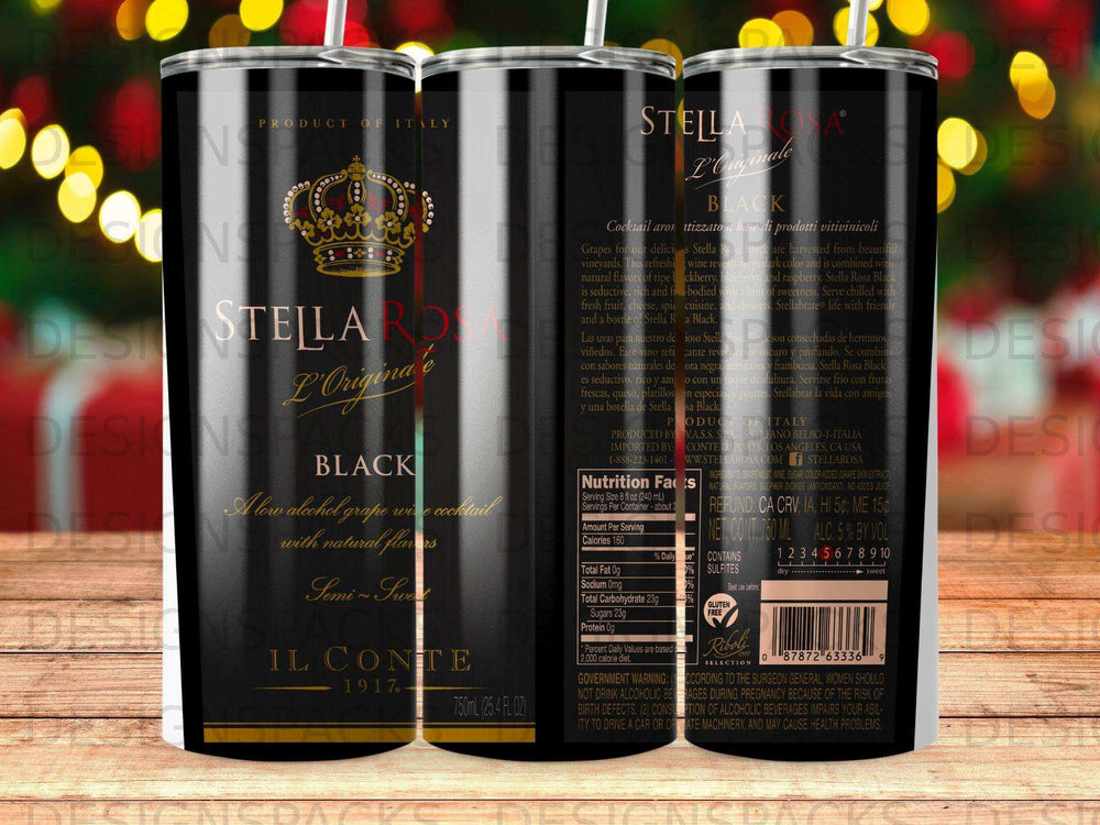 Stella Rosa Black semi-sweet wine cocktail with natural flavors.