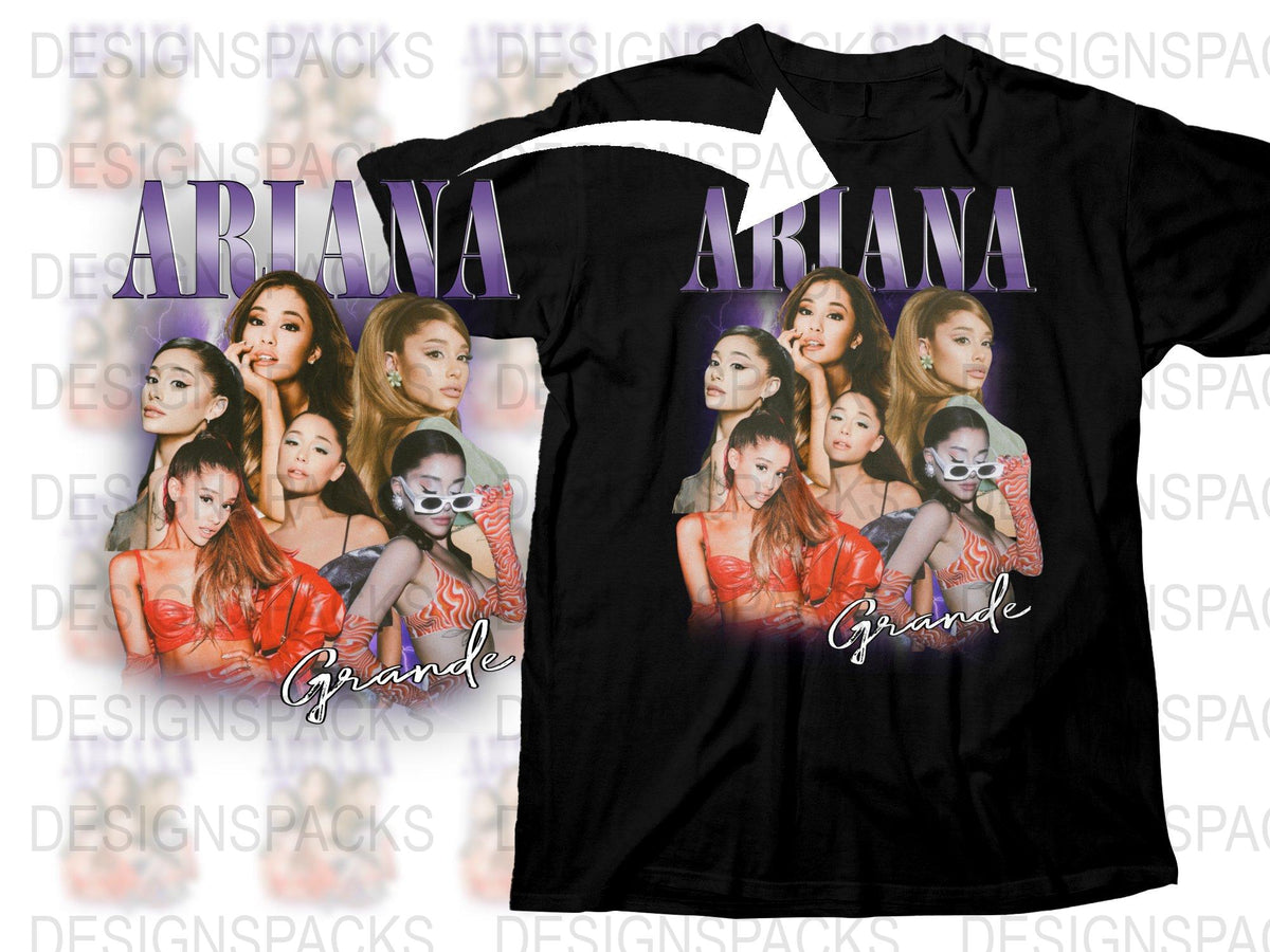 Ariana Grande Fan T-Shirt, Pop Star Collage, Music Legend Graphic Tee, Gift for Fans