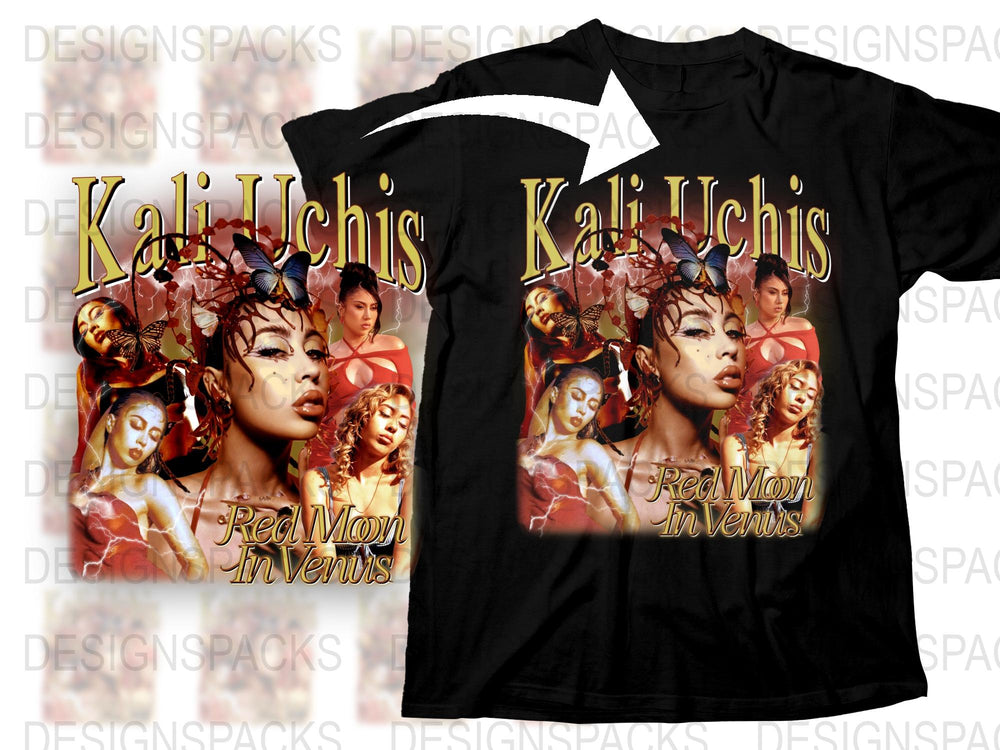 Kali Uchis T-Shirt, Red Moon in Venus Album Art Tee, Music Fan Merchandise, Graphic Shirt