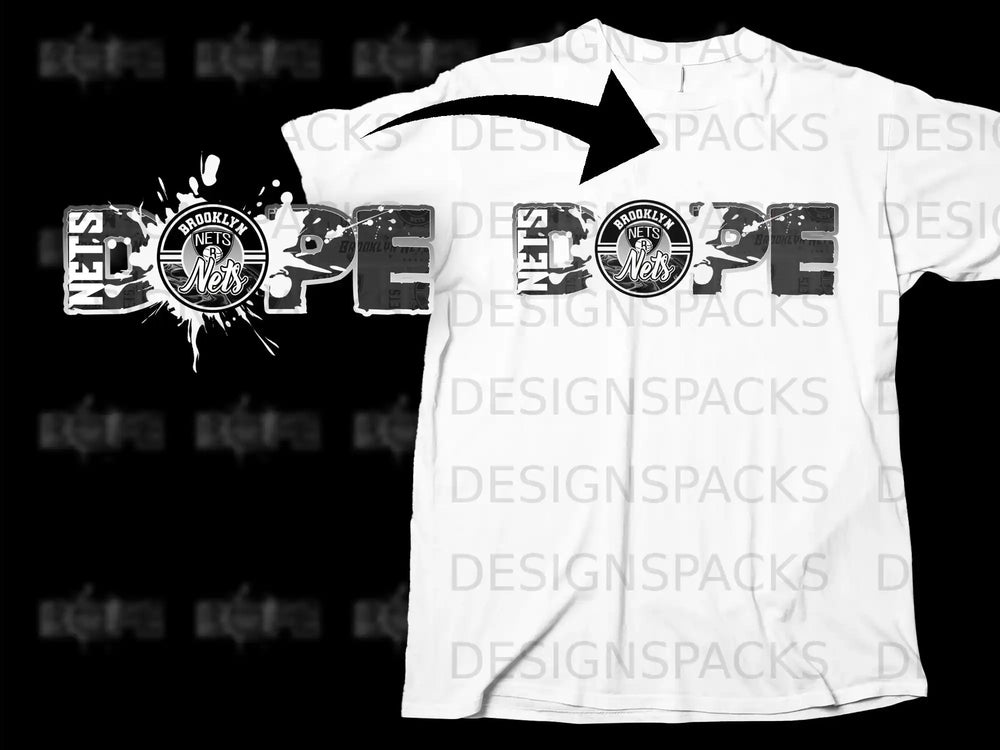 Brooklyn Nets Dope Graphic Design T-Shirt