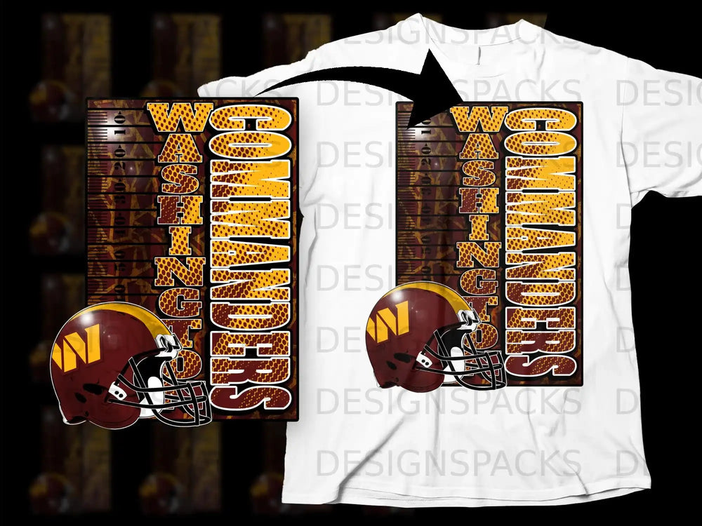 Washington Commanders Football Helmet Design Shirt