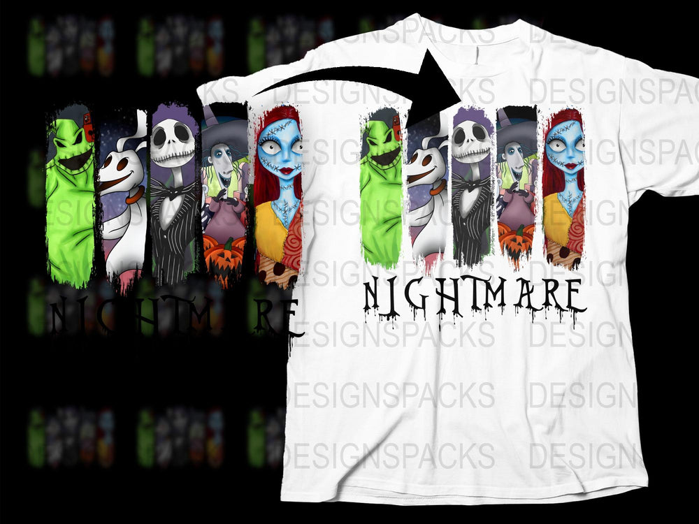 Nightmare Inspired Graphic T-Shirt, Colorful Character Design, Unisex Casual Wear Tee