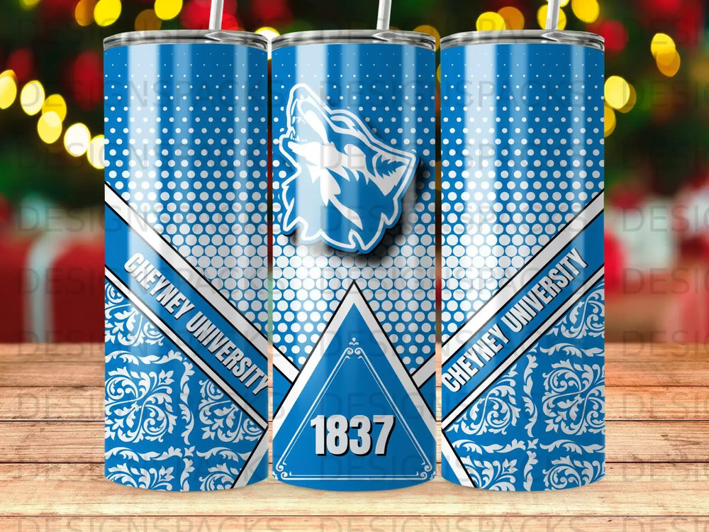 Cheyney University Blue Wolf Logo 1837 Dotted Swirl product type