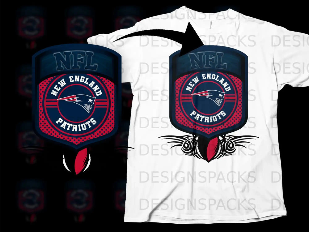 New England Patriots NFL Graphic Design T-Shirt