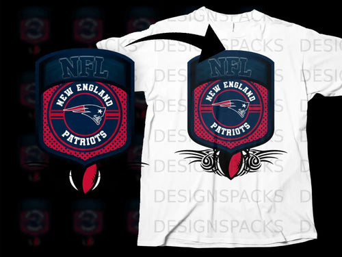 New England Patriots NFL Graphic Design T-Shirt