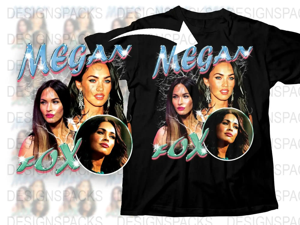 Megan Fox Inspired Graphic T-Shirt, Vintage Style Celebrity Print Tee, Fashionable Retro Top for Fans