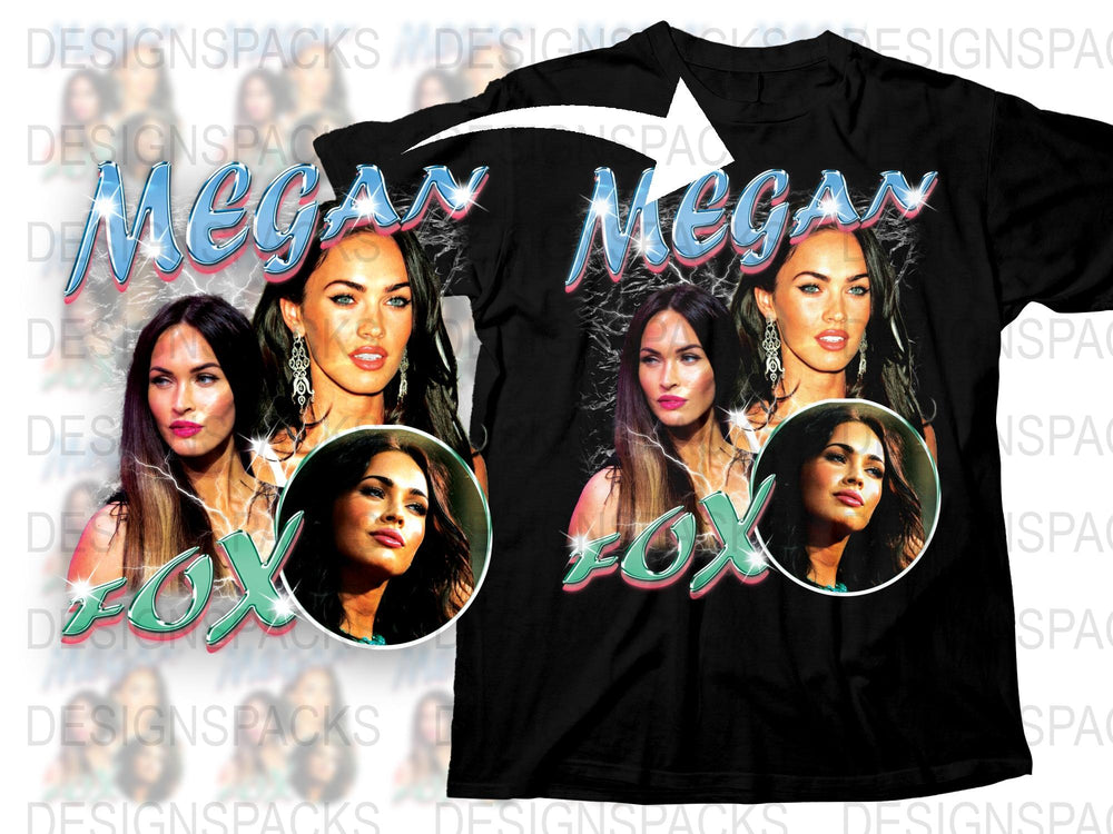 Megan Fox Inspired Graphic T-Shirt, Vintage Style Celebrity Print Tee, Fashionable Retro Top for Fans