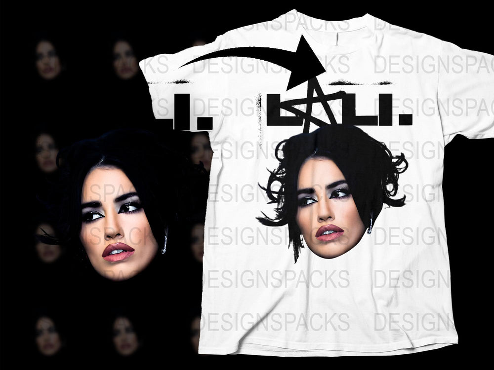 Pop Art Celebrity Portrait T-Shirt, Bold Black and White Graphic Tee, Stylish Designer Fashion Top