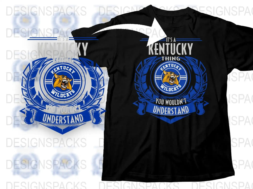 Kentucky Wildcats T-Shirt, Blue and Black Sports Tee, College Fan Apparel, It's a Kentucky Thing You Wouldn't Understand