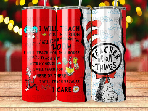 Dr. Seuss-themed tumbler with 
