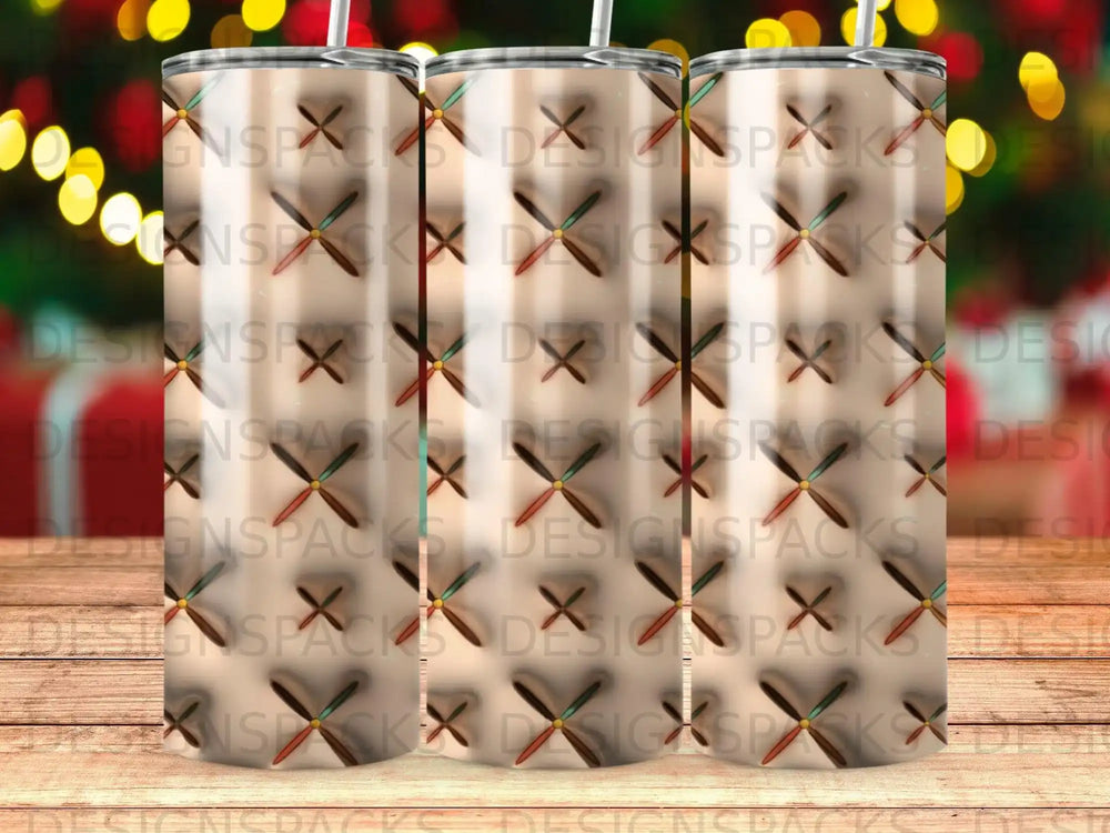 Unique Abstract X Shape Repeating Pattern Tumbler product type