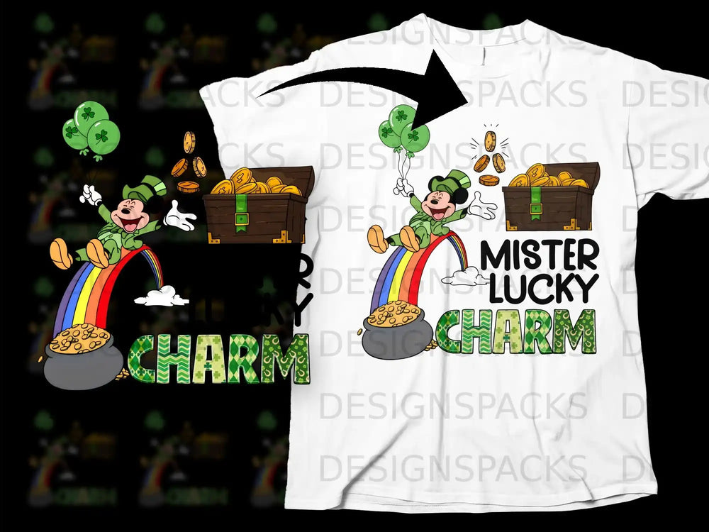 Mickey Mouse Leprechaun Lucky Charm Rainbow Gold product type
