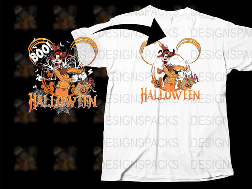 Halloween T-Shirt Cute Cartoon Ghost Pumpkin Design, Spooky Fun Kids Adult Apparel, Fall Festival Party Wear