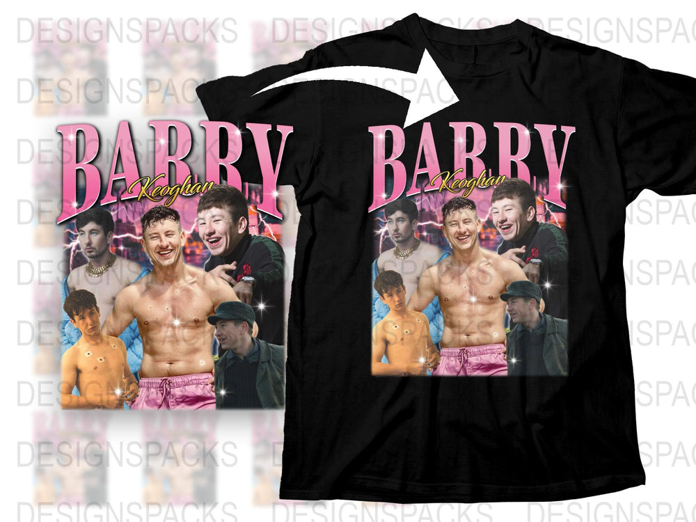 Barry Keoghan Fan T-Shirt, Movie Actor Photo Collage, Unique Graphic Tee, Gift for Film Lovers