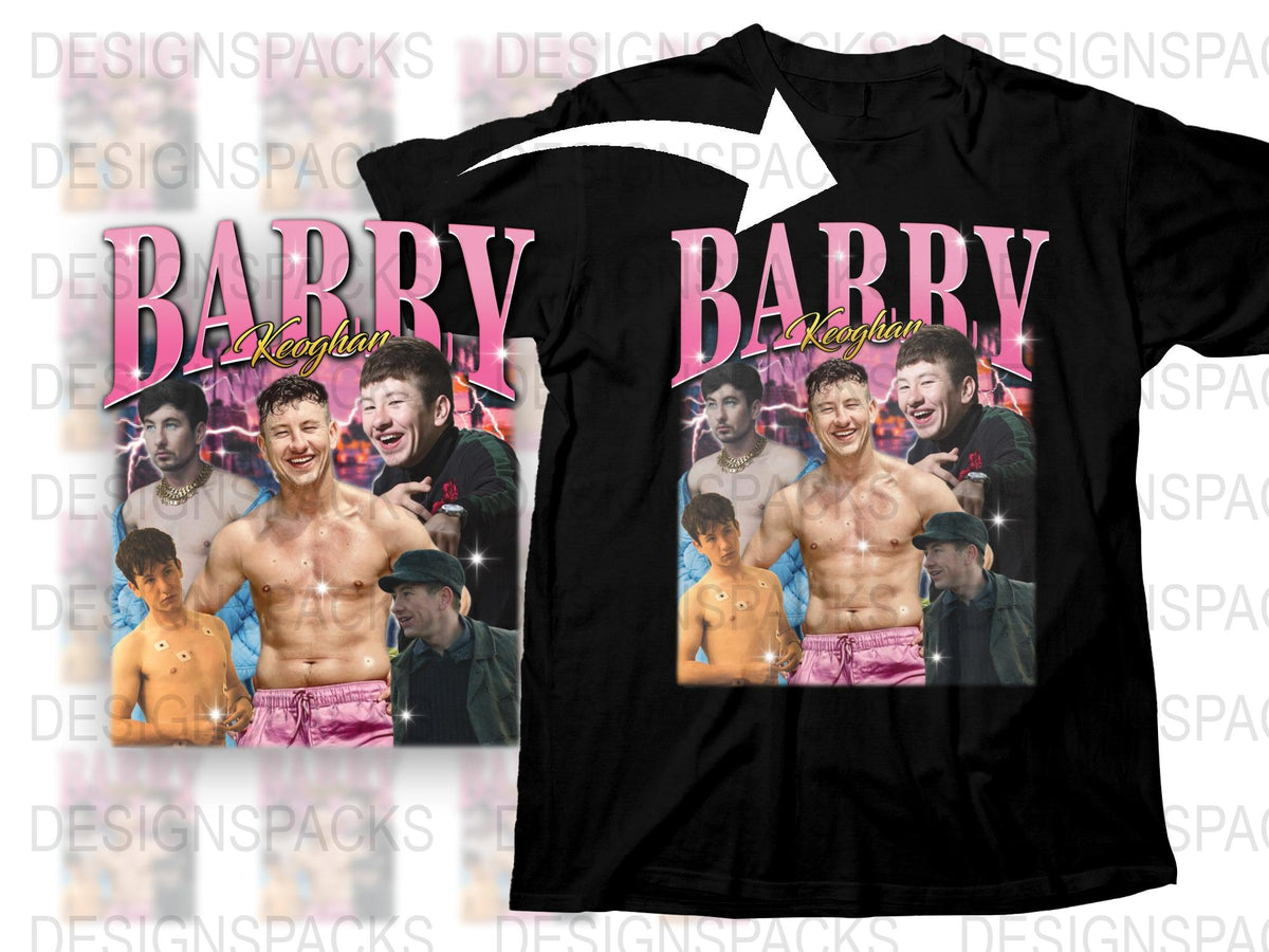 Barry Keoghan Fan T-Shirt, Movie Actor Photo Collage, Unique Graphic Tee, Gift for Film Lovers