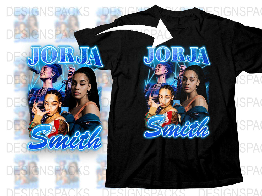 Jorja Smith Graphic T-Shirt, Neon Blue Text Design, Trendy Music Artist Tee, Unisex Fashion Top, Gift for Fans