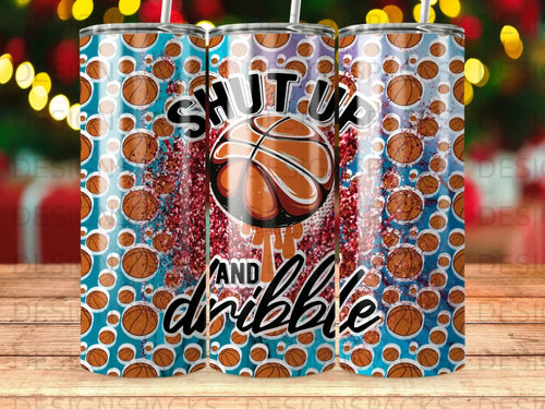 Tumbler with basketball design, 