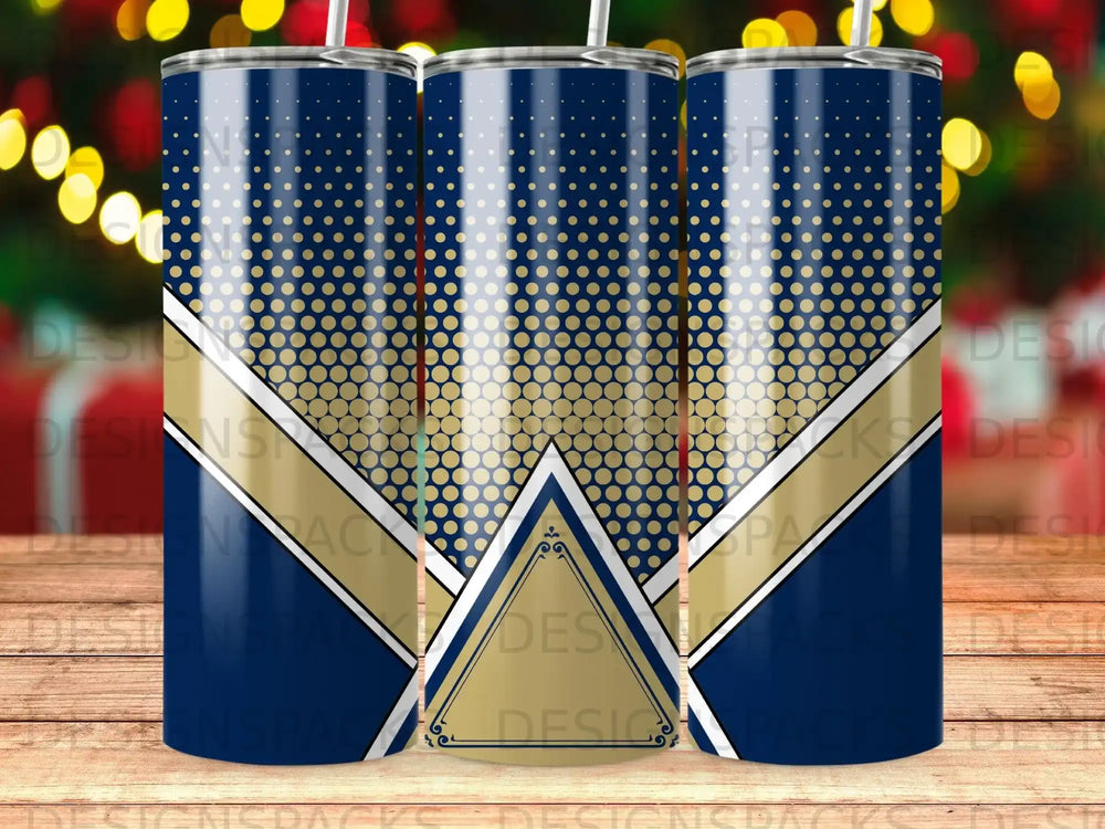 Navy Gold Geometric Dots Triangle Design product type