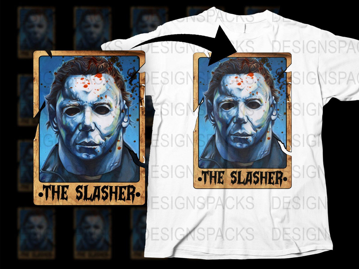 Horror Movie Inspired T-Shirt, 'The Slasher' Halloween Graphic Tee, Unisex Horror Fan Apparel