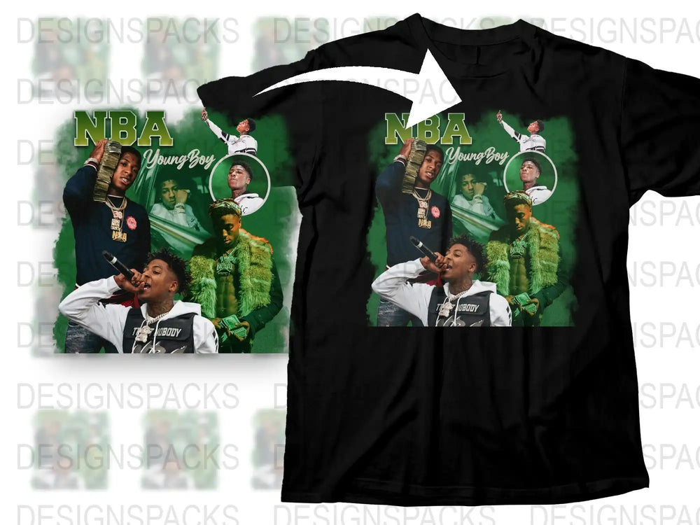 NBA YoungBoy Graphic T-Shirt, Hip Hop Artist Tee, Trendy Music Fan Merchandise, Cool Streetwear Style Shirt