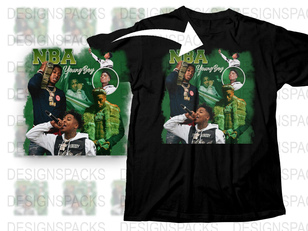 NBA YoungBoy Graphic T-Shirt, Hip Hop Artist Tee, Trendy Music Fan Merchandise, Cool Streetwear Style Shirt