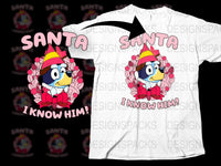 Funny Santa I Know Him Christmas T-Shirt, Cute Penguin Holiday Tee, Festive Winter Apparel for Family Celebrations