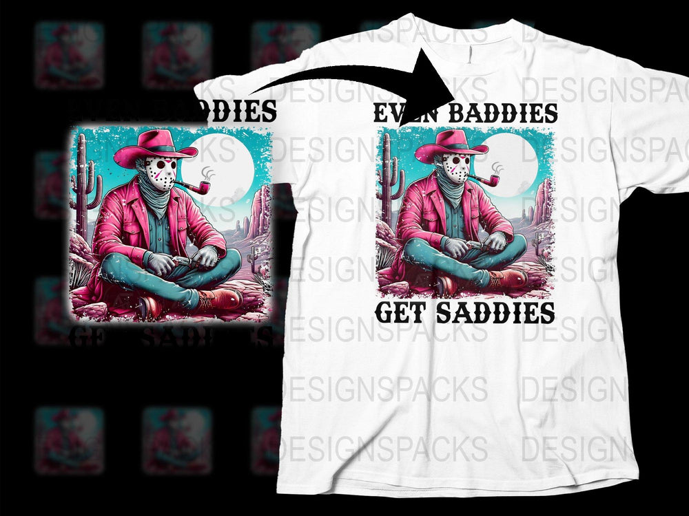 Men's Graphic Tee, Unique Pink Cowboy Design, Urban Style, Streetwear, Trendy Fashion T-Shirt