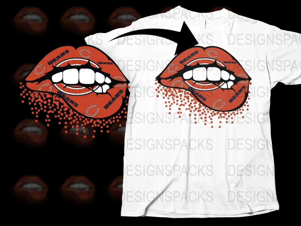 Graphic T-Shirt with Red Lips Design, Urban Style Tee, Trendy Fashion Top, Unisex Clothing