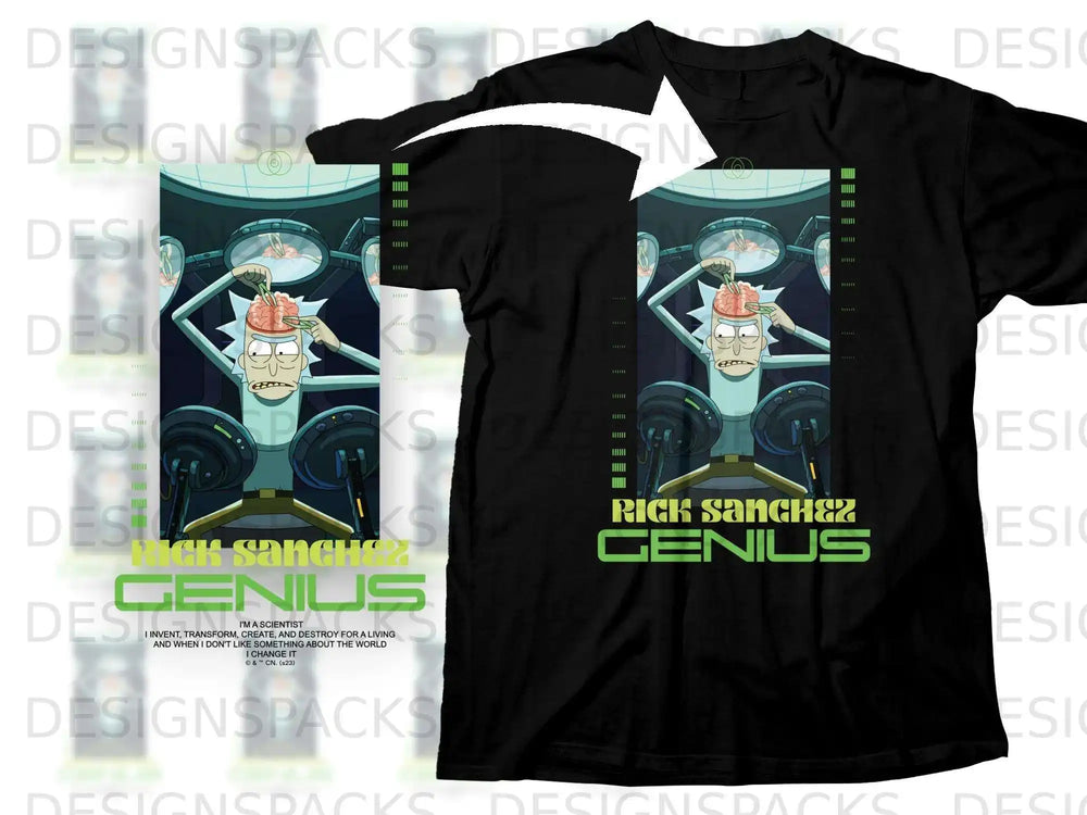 Rick Sanchez Genius Graphic T-Shirt Unique Design