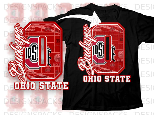 Ohio State Buckeyes Graphic Design Athletic T-Shirt