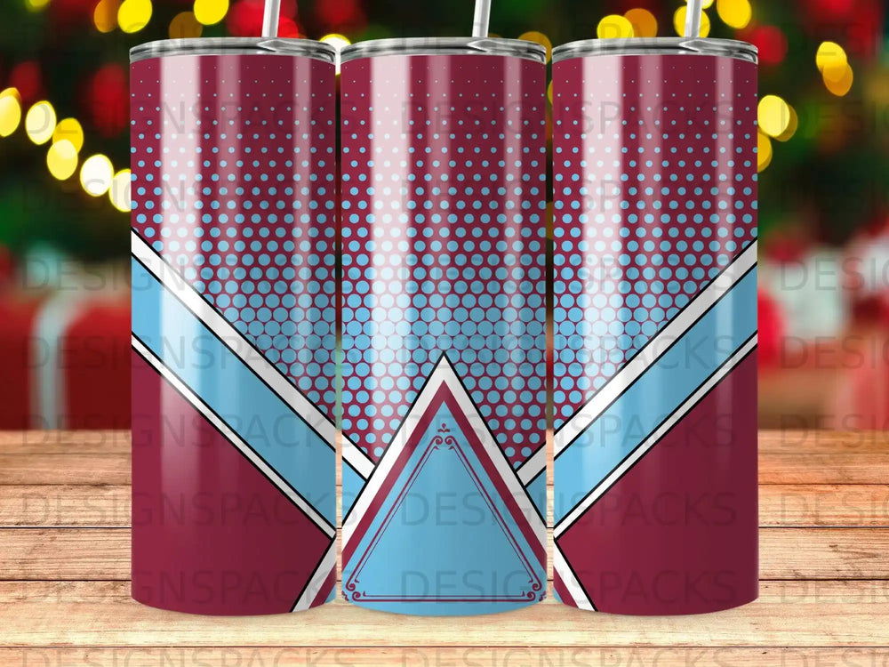 Maroon Sky Blue Halftone Dot Stripe Triangle Design product type