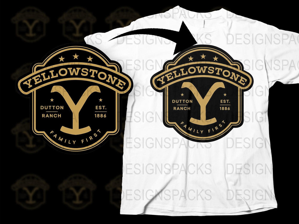 Yellowstone Dutton Ranch T-Shirt, Family First Vintage Logo Tee, Unisex Cotton Shirt, Gift for TV Series Fans