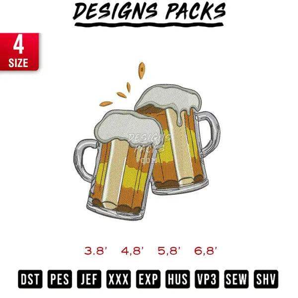 Beer Embroidery Design Embroidery Design 