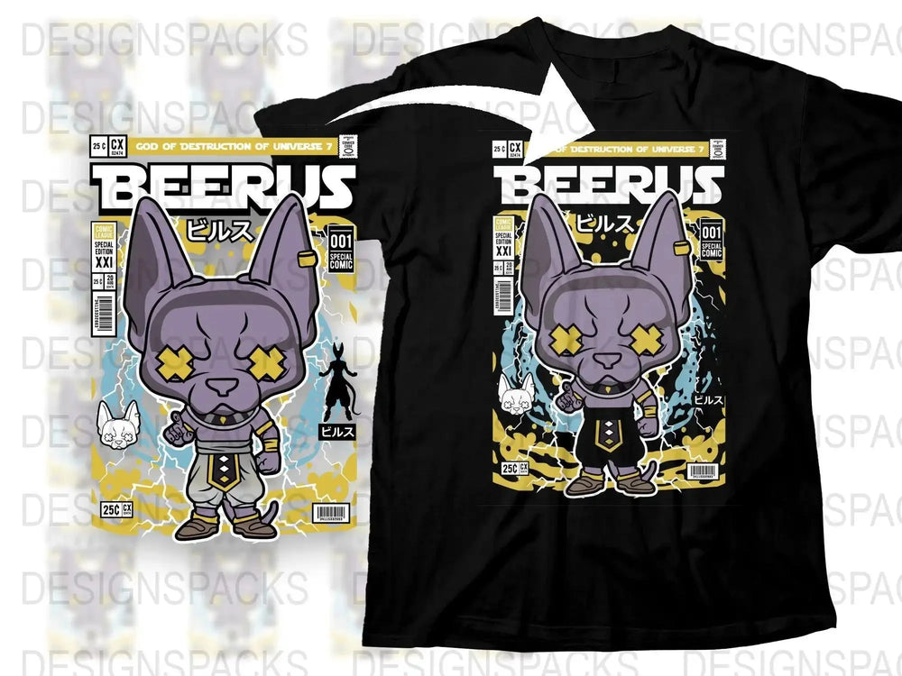 Beerus Popculture Png Digital Download