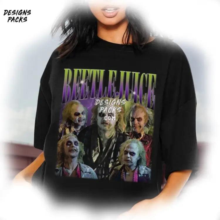 Beetlejuice Halloween Homage Tv Vintage Graphic Png Design
