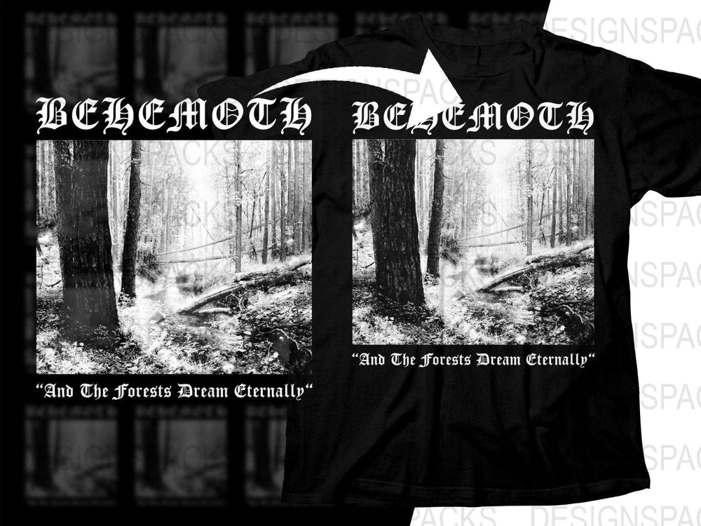 Behemoth And The Forests Dream Eternally Rock Band Album Cover Art Png Halftone Digital Download