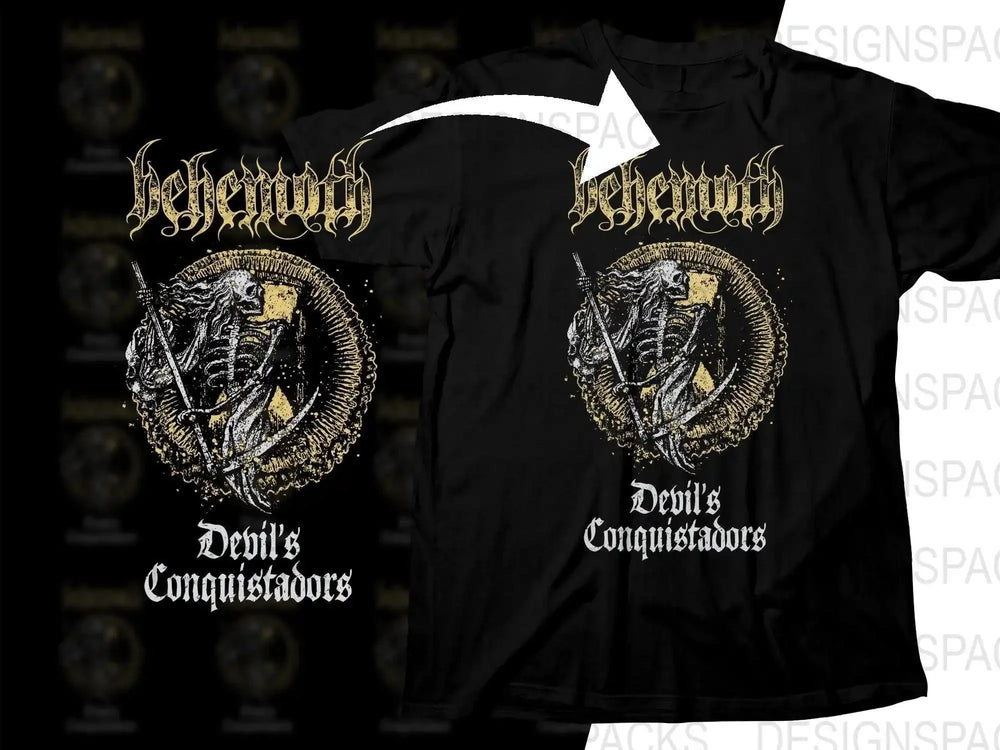 Behemoth Devil's Conquistadors Book Cover Graphic Design Png Halftone Digital Download