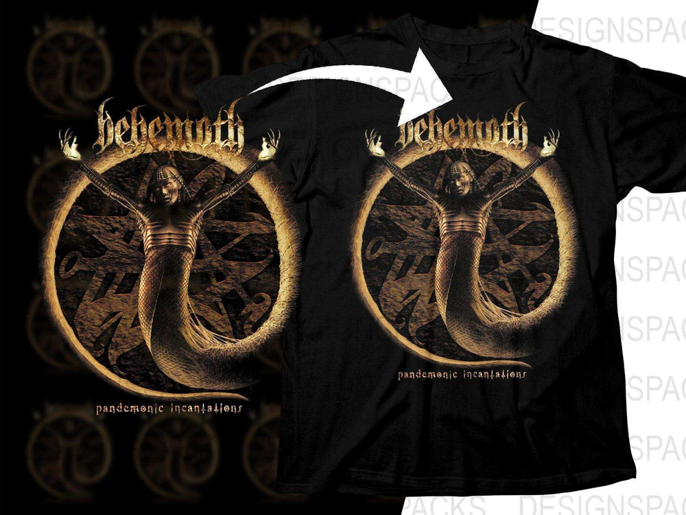 Behemoth Pandemonic Incantations Album Cover Artistic Design Png Halftone Digital Download