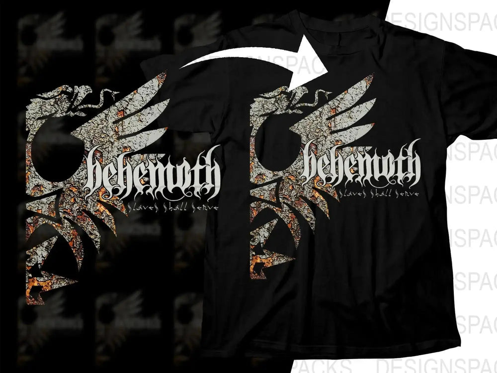 Behemoth Slaves Shall Serve Rock Music Band Design Png Halftone Digital Download