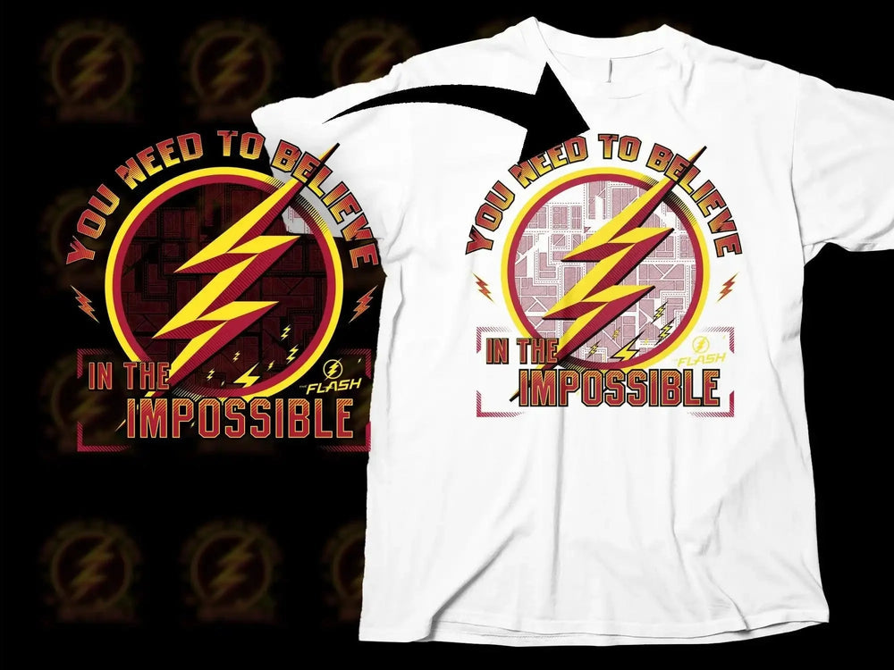 Believe in the Impossible Flash Lightning Bolt Png Digital Download