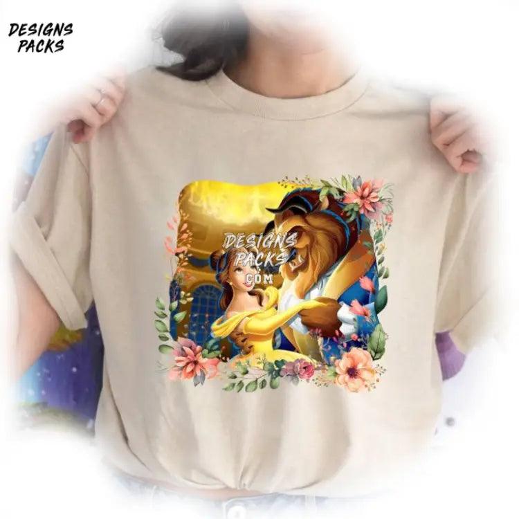 Belle Princess Lover Birthday Vintage Floral And The Beast Png Design