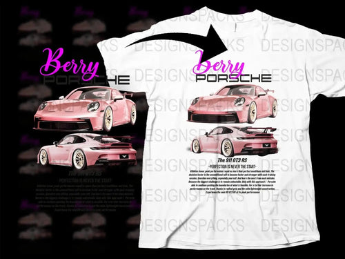 Berry Porsche The 911 GT3 RS Athletic Png Digital Download