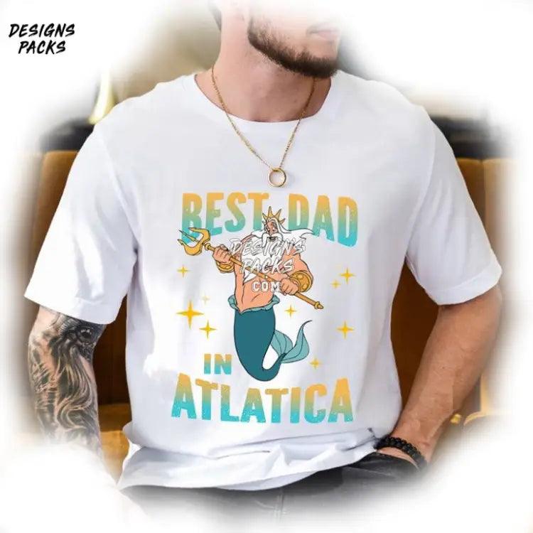 Best Dad In Atlatica For Cartoon Father’s Day The Little Mermaild King Triton Png Design