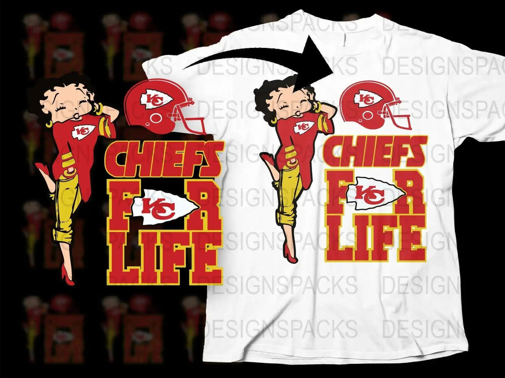 Kansas City Chiefs T-Shirt, Football Fan Tee, Sports Team Apparel, Chiefs for Life, Graphic Shirt