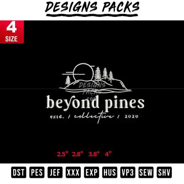 Beyond Pines Embroidery Design 