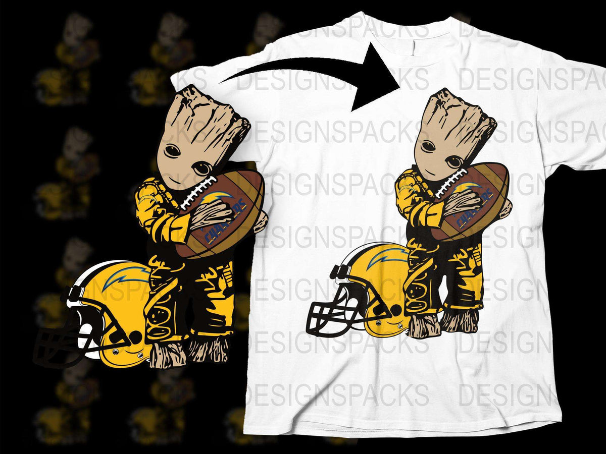 Groot Football Player Graphic T-Shirt, Cool Superhero Sports Tee, Yellow Helmet Design, Fan Gift Idea